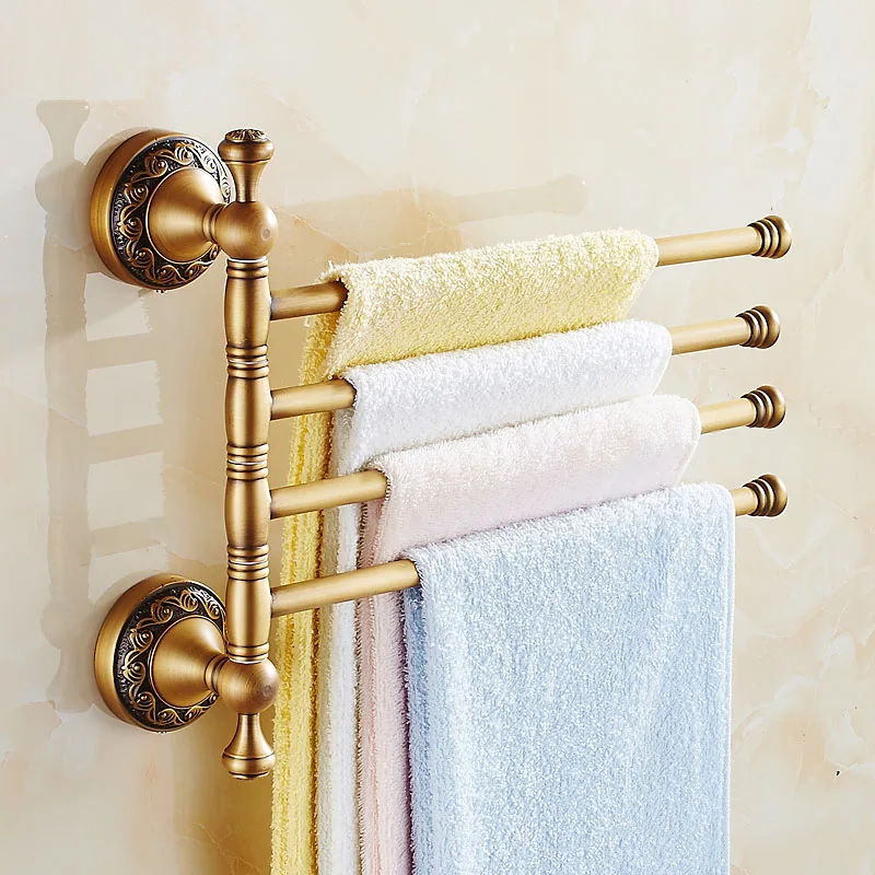Antique Brass Wall Mounted Bathroom Single Towel Bar Towel Rack Rails sba178 
