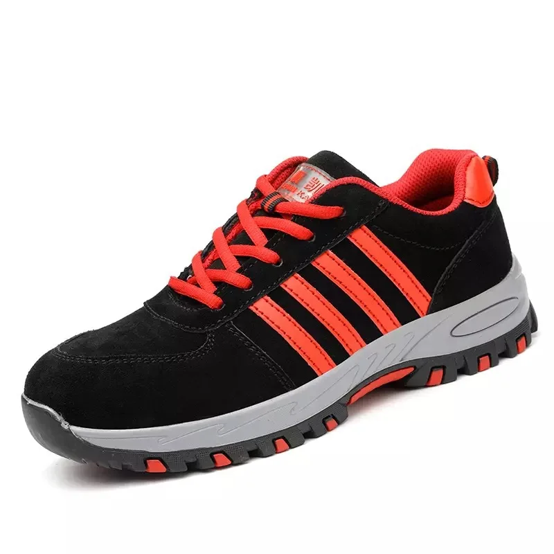 De Calçados Caminhadas Aço mesh Gray Proteção Da Gray prova leather Multifuncional Biqueira Moda Segurança Black Trabalho Esmagar Sycatree Leather Homens 2018 Sapatos Respirável Sapatilha qzXxRZO