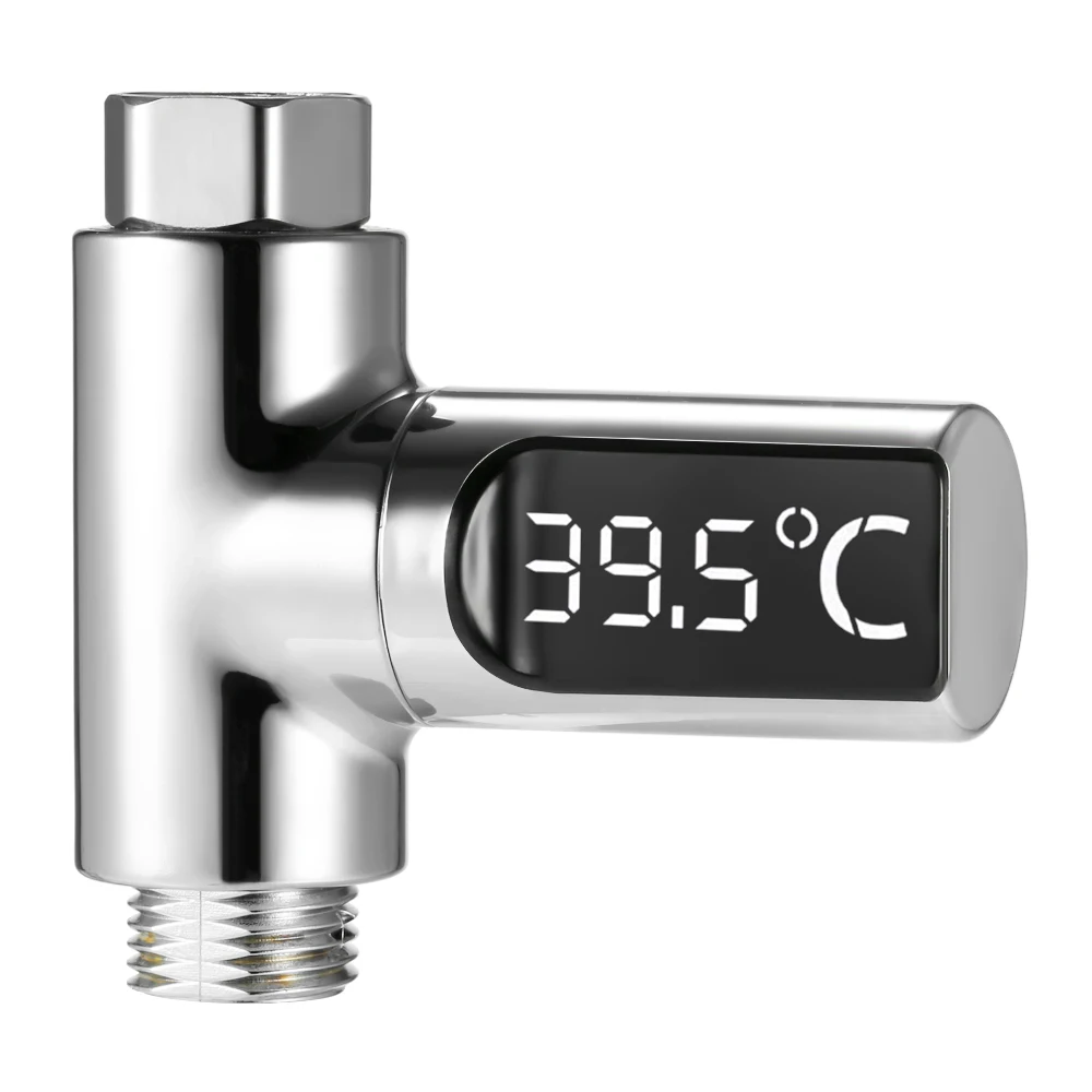 

360° Rotating Screen Home Baby Shower Digital Thermometer LED Digital Water Shower Thermometer Water Flow Temperature Monitor