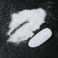 2 г порошок для ногтей белый черный сахар блеск пыль ногтей искусство советы Черный Белый гвоздь пигмент с голографическим эффектом блестящее украшение для ногтей