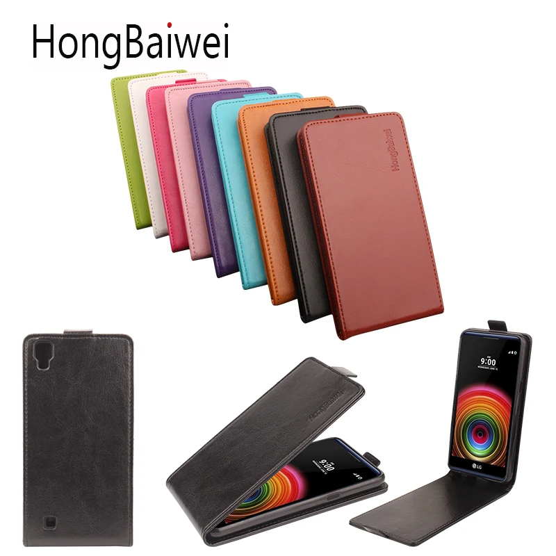 

HongBaiwei Case Cover for LG X Power Case Luxury Leather Retro Vertical Flip Phone Case Cover