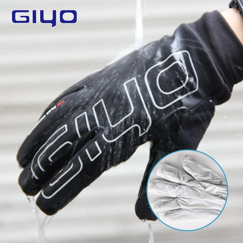 Мужские мотоциклетные перчатки GIYO водонепроницаемые с сенсорным экраном на