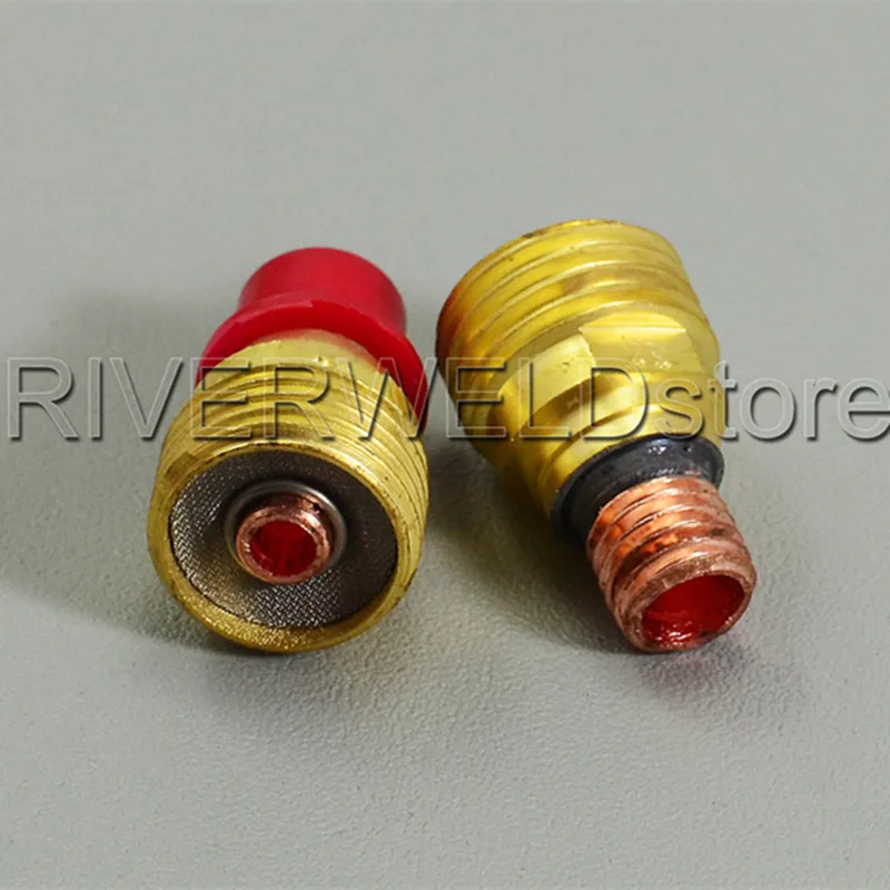 

TIG Collets Body Gas Lens 45V45 3.2mm & 1/8" FIt TIG Welding Torch Consumables SR PTA DB WP 9 20 25 Series, 2PK