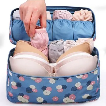 Non-Woven Fabric Portable Organizers Boxes Underwear Bra Organizer Storage Box For Underwear Scarfs Socks Bra