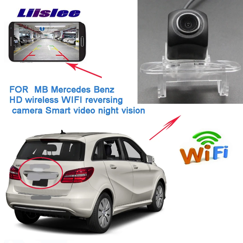 Liislee wireless hd reverse backup camera for mercedes benz B class B150 B160 B170 B180 B200 c W203 4D waterproof Full HD | Автомобили и