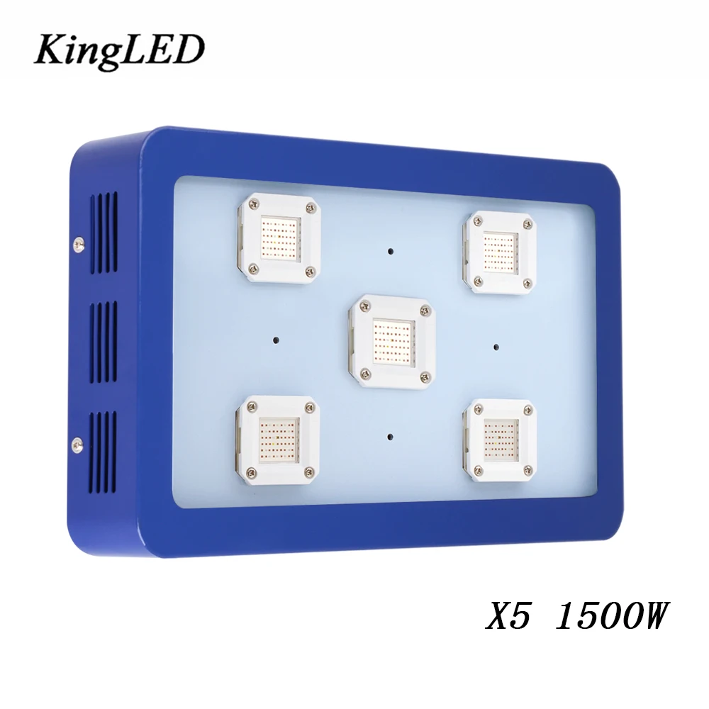 

Blue Color BESTVA X5 1500W LED Grow Light Full Spectrum for Indoor Hydroponic Plants Growing Flowering High Yield LED Grow Light