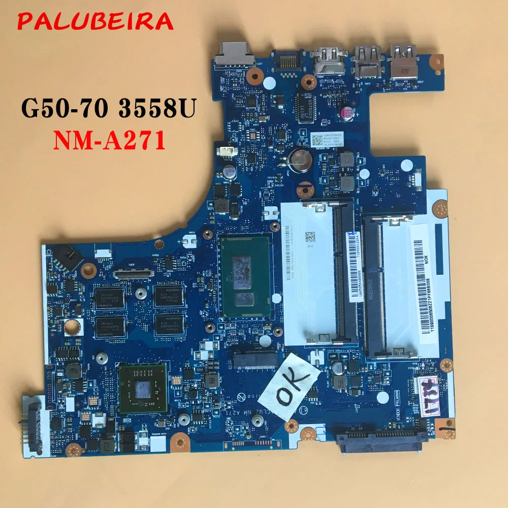 PALUBEIRA для lenovo G50-70 Z50-70 3558U Материнская плата ноутбука NM-A271 материнская плата в хорошем состоянии