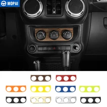 MOPAI Interni Auto Aria Condizionata Interruttore Sul Pannello di Decorazione Adesivi Copertura per Jeep Wrangler JK 2011 Up Accessori Car Styling