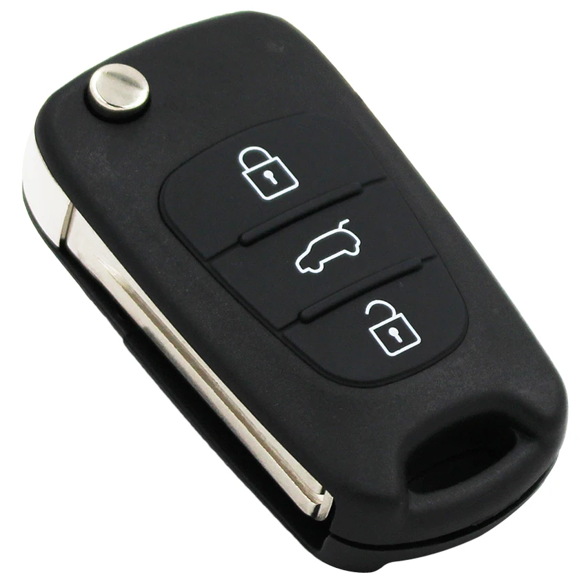 Новая замена 3 кнопки откидная оболочка ключа дистанционного управления чехол умный корпус для ключей от автомобиля Fob для Kia Sorento Sportage Cerato Rio Uncut Blade