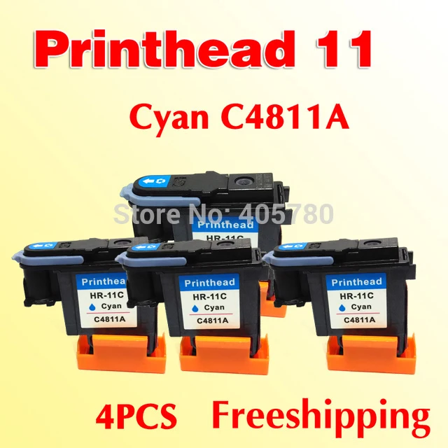 4 шт. печатающая головка CYAN совместима с hp11 1000/1200/2200/100/110 C4811A | Компьютеры и офис