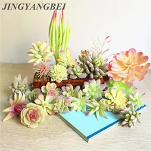 Различные искусственные влагозапасающие растения пейзаж с лотосами декоративный цветок Мини Зеленые искусственные суккуленты растение сад расположение декора