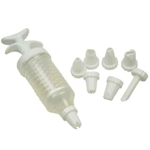 Украшение бисквитов печенья для торта набор шприц для глазури 8 насадок(белый