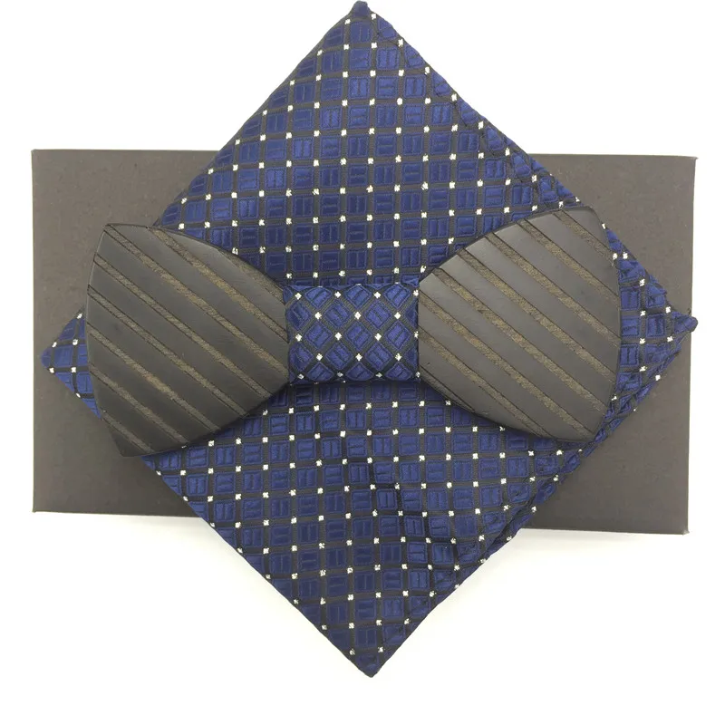Стиль из полой древесины галстуки-бабочки для мужчин свадебные костюмы деревянная бабочка-бабочка форма Bowknots Gravatas узкий галстук карманные квадраты - Цвет: PS-014