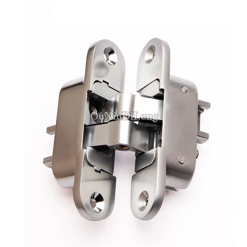 

HOT 10PCS 3D Adjustable Cross Door Hinges Invisible Concealed Hinges Zinc Alloy Hidden Hinge Bearing 20KG/PCS For Folding Door