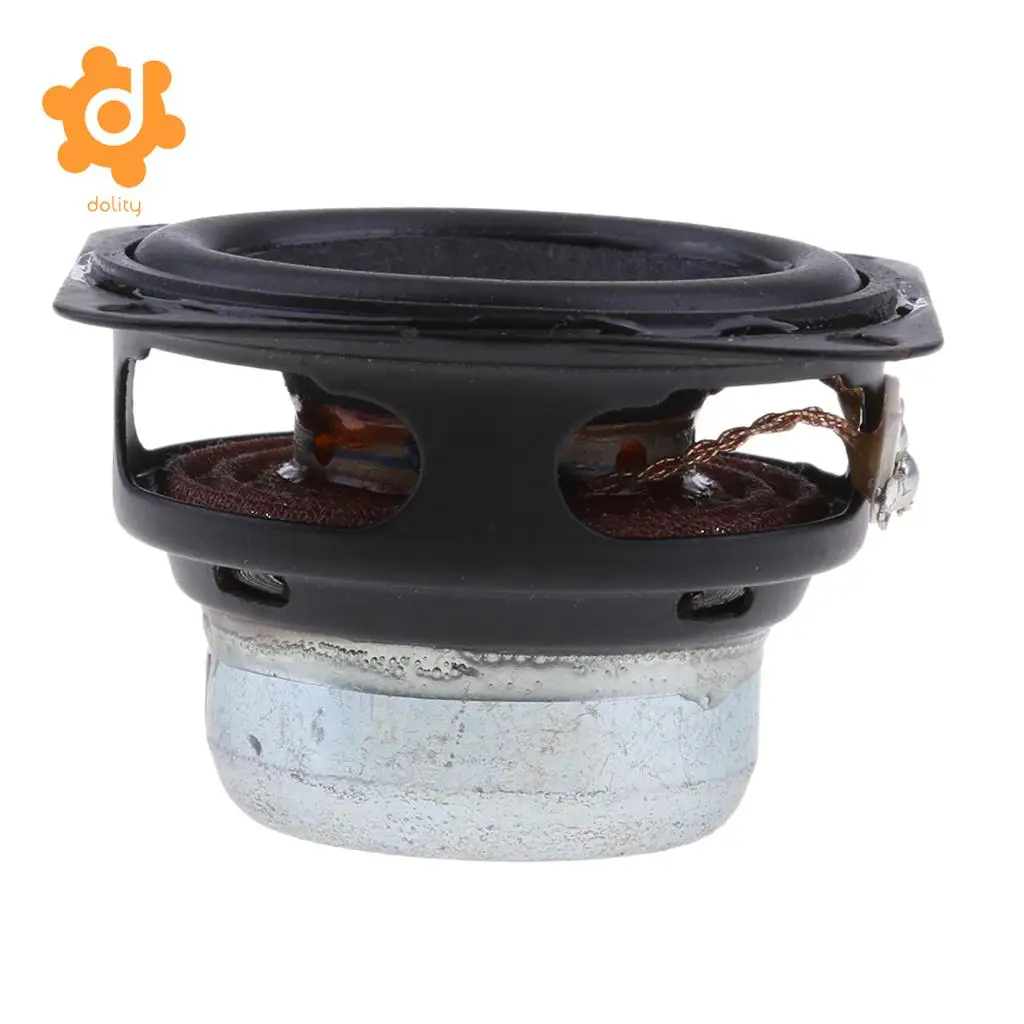 dolity 40mm 4Ohm 6W Full Range Audio Speaker Square Loudspeaker Rubber Edge