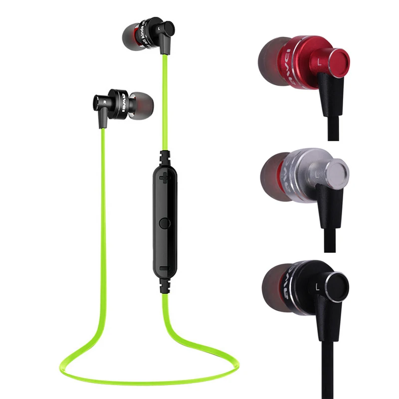 Awei A990BL Earphones Bluetooth 4.0 Wireless Sports Handsfree Portable In-Ear Earphone with Mic for Android IOS Mobile Phone | Электроника