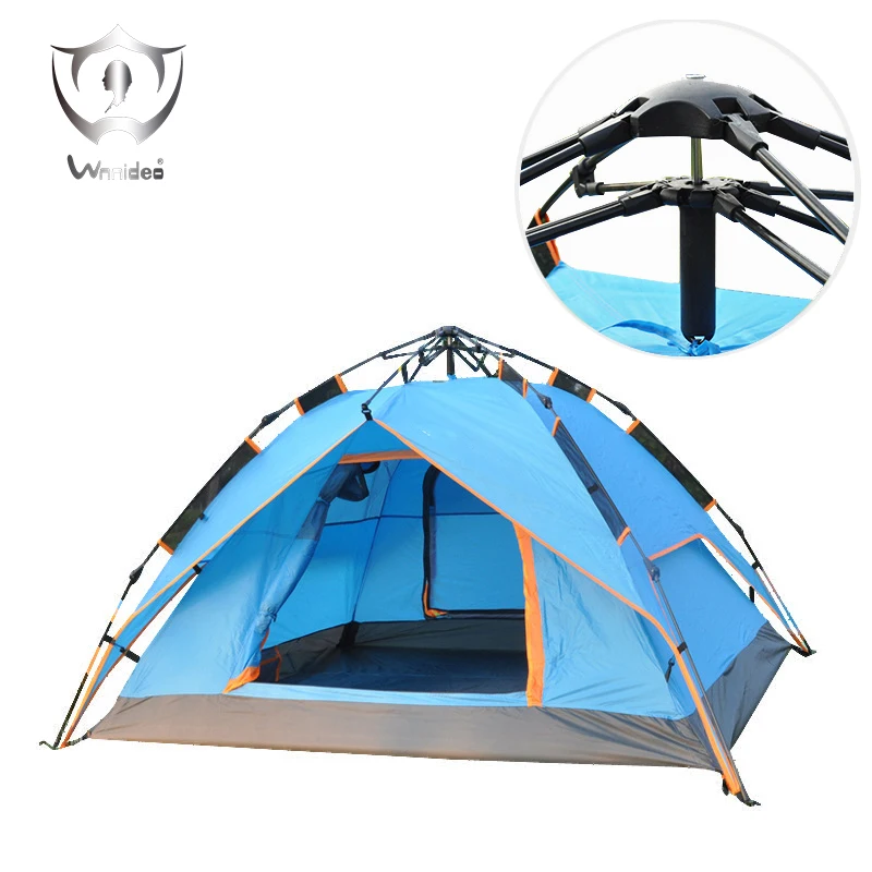 

Wnnideo 3-Way Pop Up Instant Tent with Waterproof Rainfly,for Camping 2-4 Person (2 Adults/ 3-4 Teens or Kids), Blue