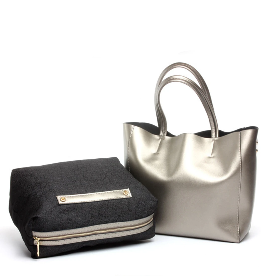 

Lady Vintage Business Bag Casual Tote Bags Composite Bag Fashion Women Handbags Split Leather Solid Female Shoulder Bags Purse