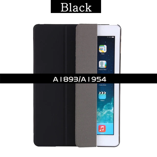 Для iPad Air 2 Air 1 чехол Funda с подставкой ультра тонкий из искусственной кожи+ Силиконовый мягкий чехол для задней панели смарт-чехол для iPad 9,7 /iPad 5 6 - Цвет: For iPad 2018