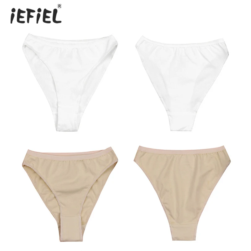 

Kids Girls Cotton Soft High Leg Cut Ballet Dance Briefs Underpants for Professional Ballerina Ballet Dancing Performance SZ 2-12