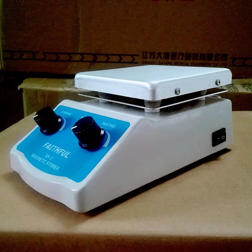 New Laboratory Magnetic Stirrer Plate ,Heating and Stirring ! 1~2 L Volume,Aluminium Panel