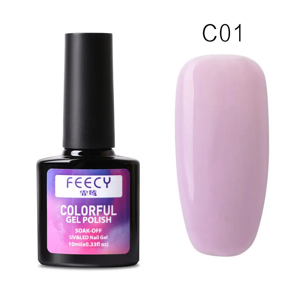 Gel Nail Polish Soak Off UV LED Gel Varnish Wipe Top Coat Color Nail Gel Polish DIY Nail Art Lacquer Manicure Nail Art Tool - Цвет: Feecy C01