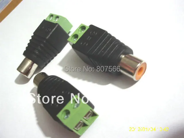 

100pcs terminal block to RCA female for TV Video adapter Cinch connector