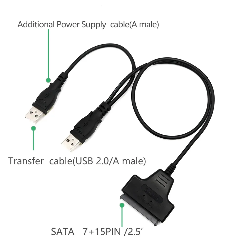 2 в 1 комбинированный M.2 NGFF ключ B& mSATA SSD на USB 2,0 адаптер, sata на usb, sata на usb 3,0, sata кабель