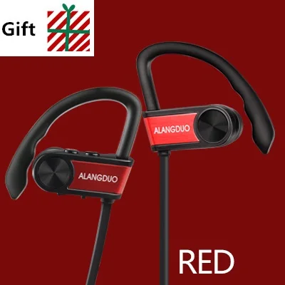 ALANGDUO G7 Plus Спортивный Bluetooth-наушник для ушей Беспроводные наушники V4.1 Гарнитура 3bluetooth наушники наушники беспроводные - Цвет: Red add Gift