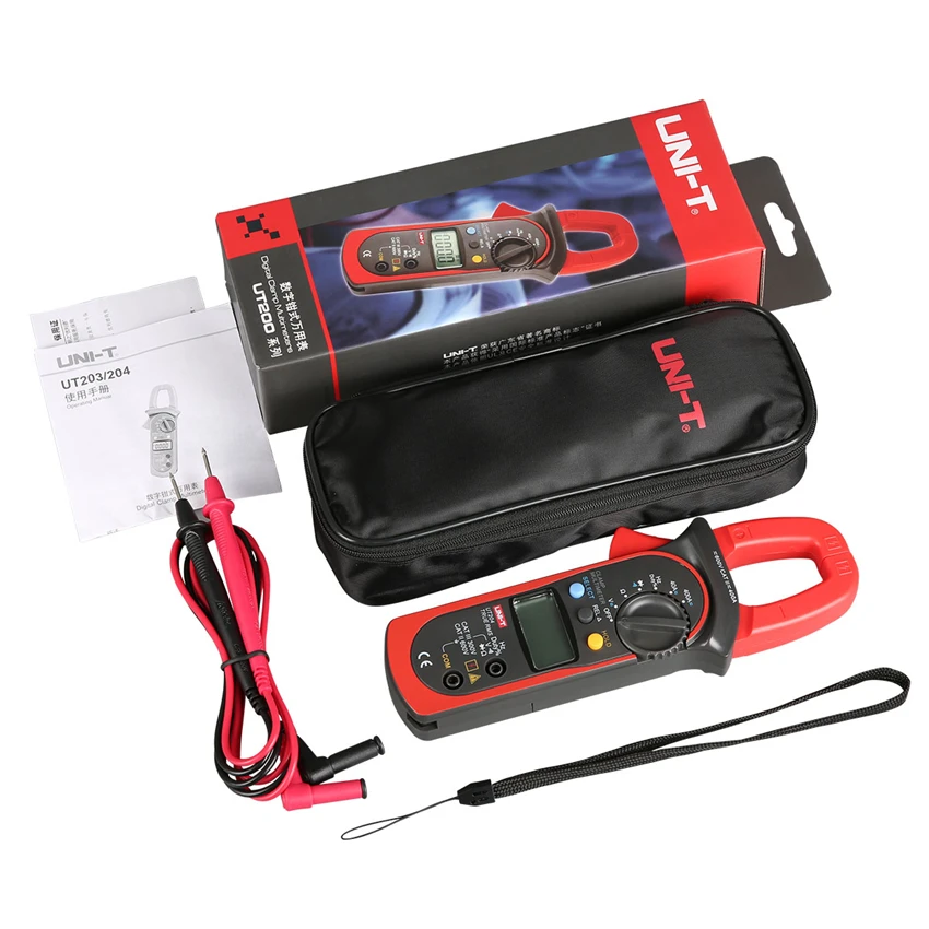 

UNI-T UT204 Multimeter True RMS Auto Range 400-600A Digital Clamp Meters Frequency Test Highly Voltage Tester