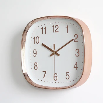 

Fashion Wall Clock Modern Europe Design Home Wall Decor Handmade Square Plastic Mute Hanging Watch Roman Large Numbers