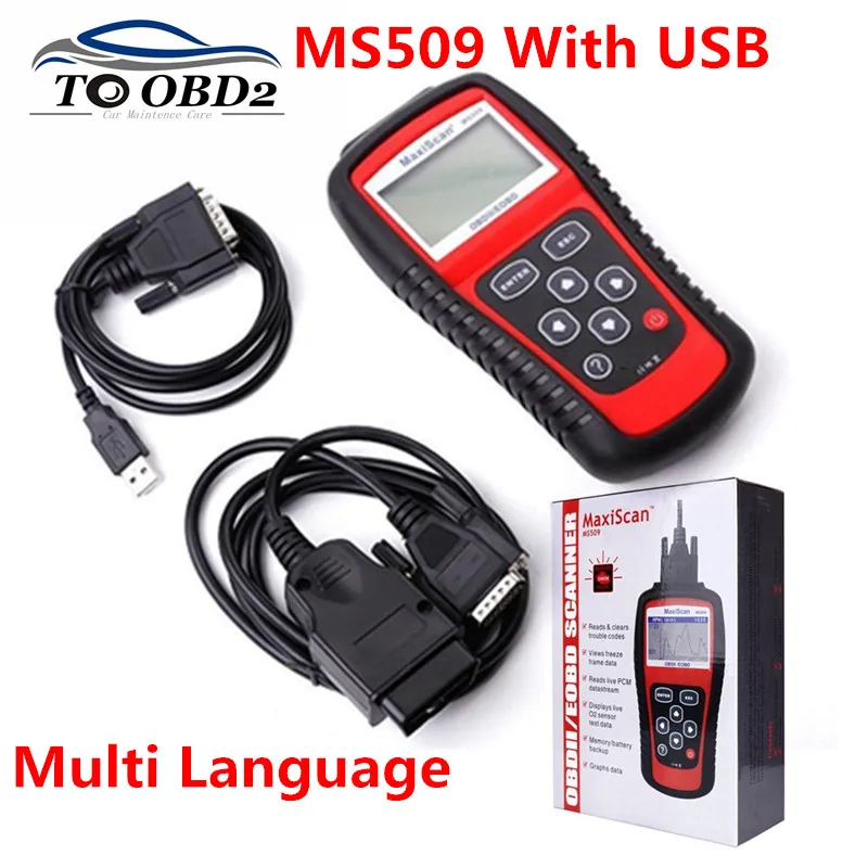 

Top Selling MaxiScan MS509 OBDII/EOBD CAN Scanner tool ms509 Auto Code Reader better than KW808&KW830 work for many cars MS 509