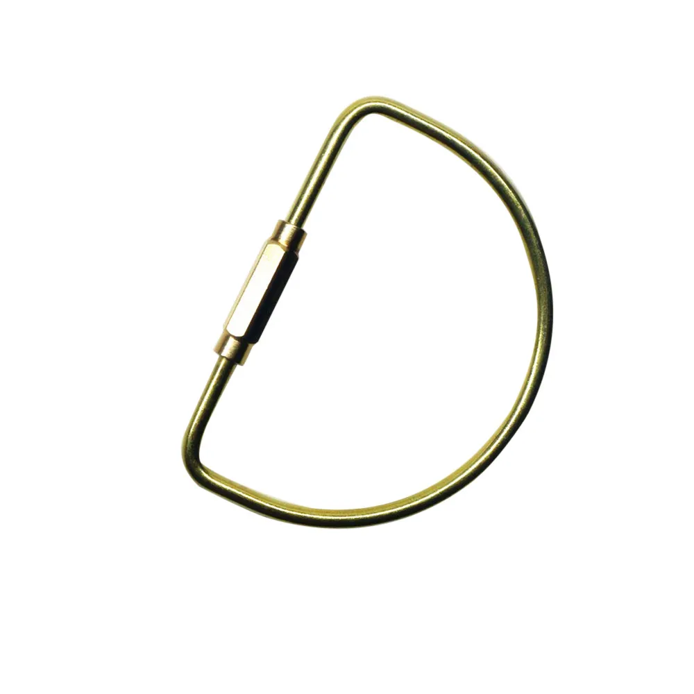 2 шт. винтажный яичный латунный ключ кольцо с зажимом ключ ручной работы подарок карабин Escalada скалолазание c612 - Цвет: A