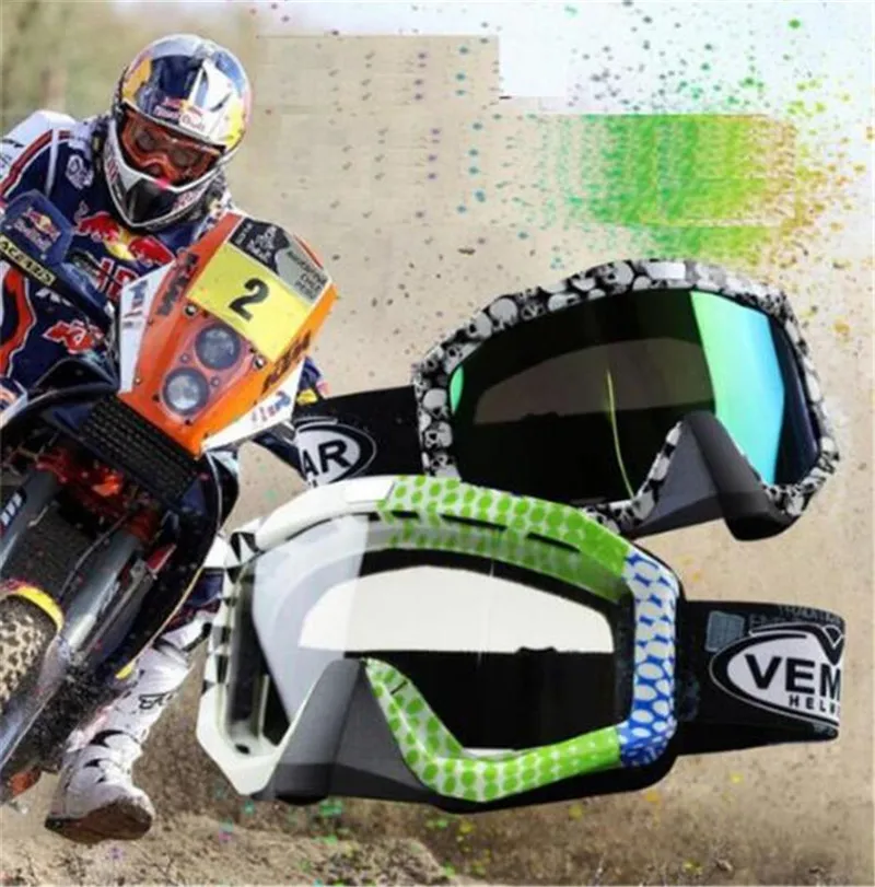 

ROBESBON Motorcycle Goggles Motocross ATV Off-Road Ski Snowboard Windproof Goggles Motorcycle Riding Eyewear