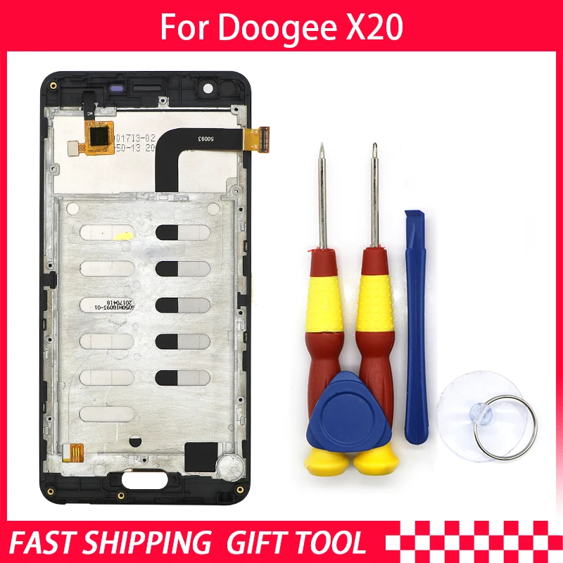 

New Original For DOOGEE X20 Touch Screen LCD Display Digitizer Assembly with Frame Replacement Parts+Tool