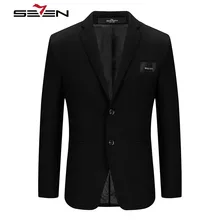 Seven7 модный бренд для мужчин Блейзер повседневное Slim Fit костюм Мужская весенняя куртка осень черный Homme Terno Masculin хлопковое пальто