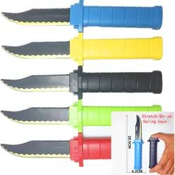 Новый пластиковый нож игрушка пружинный термоусадочный нож забавные игрушки