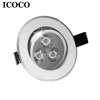 

ICOCO 3W/5W LED Downlight Recessed Indoor Ceiling Light Spot Light Round Background Wall Cabinet Display Counter Home Lamp