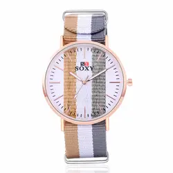 SOXY модные простые прозрачные часы Для мужчин в полоску кварцевые часы лучший бренд мужской часы Для мужчин s наручные часы relogio masculino 2018