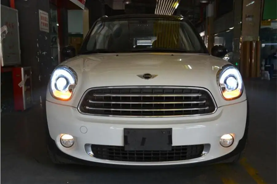 /2007~ Автомобильный Стайлинг для BMW MINI Cooper Countryman F60 фары объектив проектор Динамический указатель поворота светодиодный DRL