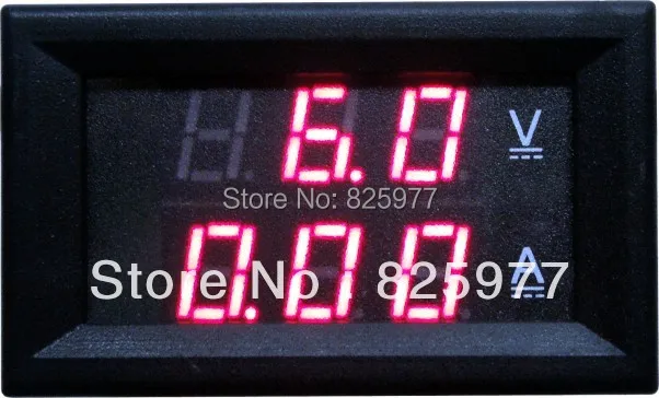 red + Blue LED Digital Display Voltmeter Ammeter,0-50A Ampere MeterMeter,Detector Voltage Current Meter Panel Amp Volt Gauge