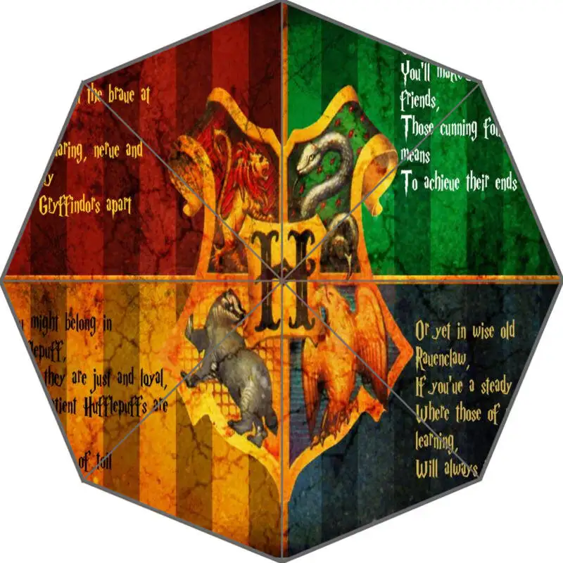 

Harry Potter Hogwarts Badge Custom Cool Design Portable Fashion Stylish Useful Foldable Umbrella Good Gift Idea!Free Shipping