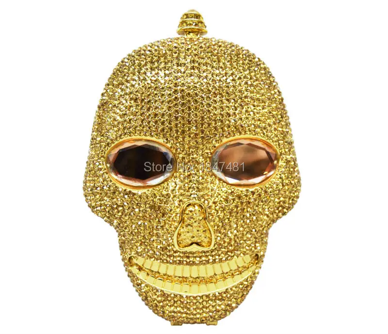 LaiSC Luxury crystal Skull evening bag -17