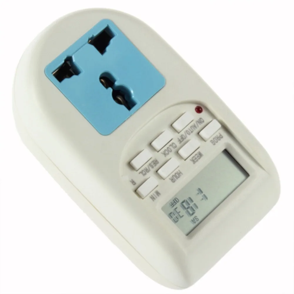 1Pc EU Plug New Energy Saving Timer Programmable Electronic Timer Socket Digital Timer Household Appliances For