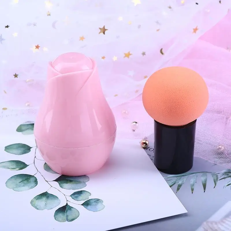 

Mini Makeup Cosmetic Facial Sponge Foundation Brush Makeup Powder Puff Makeup Mushroom Sponge Blending Face Cleaning