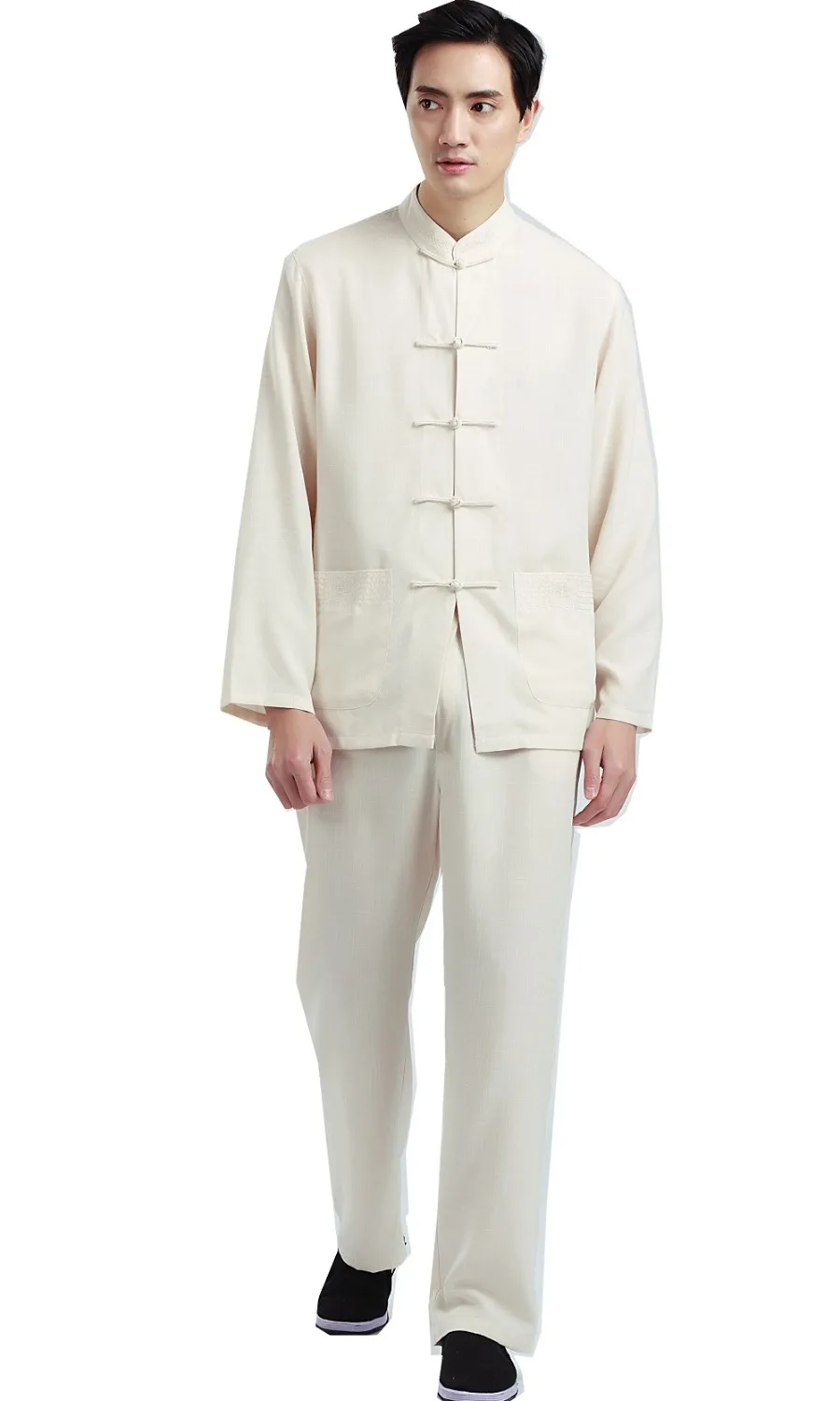 Shanghai Story Long Sleeve men's Tai ji clothing set kung fu suit Linen chinese kungfu chi shirt + pants 2 color |