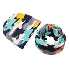 cotton baby Kids hat scarf set high quality boys girls kids scarf infant hats child caps