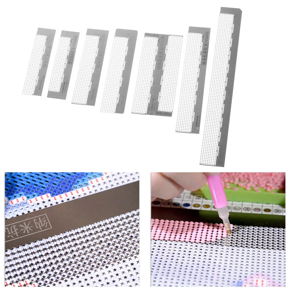 

50grids Diamond Painted Net Ruler Mesh Model For Round Diamond Nano Anti Stick Drilling Tools Neat Embroidery Necklace Dotting