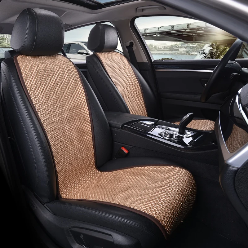 AUTOYOUTH 2PC Ice Silk Breathable Seat Cushions Car Seat Cover Summer Universal Auto Seat Covers