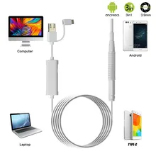 3 в 1 Otoscope 3,9 мм объектив для очистки ушей USB эндоскоп HD визуальный инструмент для чистки ушей для ПК Windows Инспекционная камера